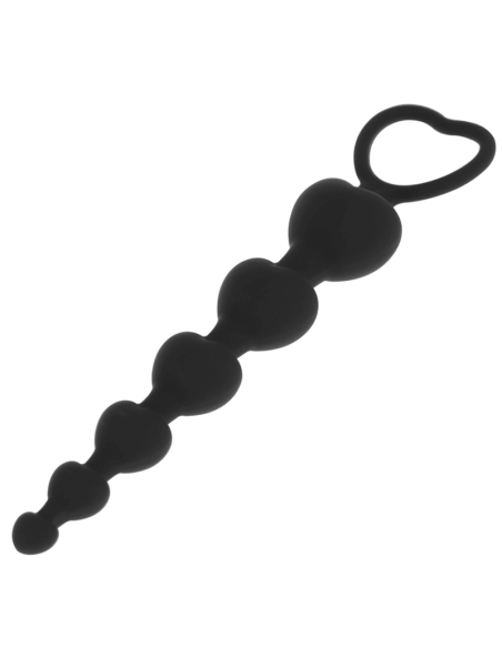 BLACKandSILVER - MILA ANAL CHAIN OF HEARTS 18 CM