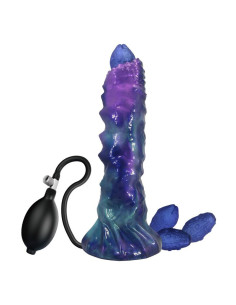 POWER MONSTERS - DUSKWALKER SENTINEL TRICOLOR INFLATABLE FANTASY SILICONE DILDO 23 CM Ø 5 CM