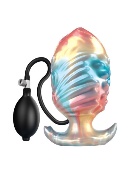 POWER MONSTERS - EBON LEVIATHAN TRICOLOR INFLATABLE FANTASY ANAL PLUG 18 CM