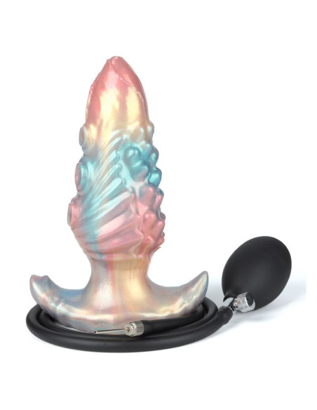 POWER MONSTERS - EBON LEVIATHAN TRICOLOR INFLATABLE FANTASY ANAL PLUG 18 CM