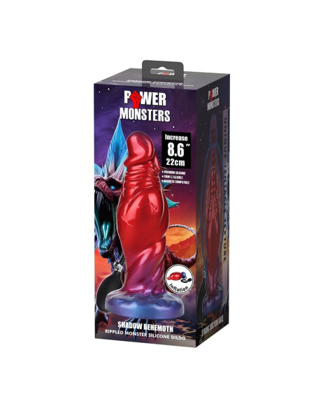 POWER MONSTERS - SHADOW BEHEMOTH BICOLOR INFLATABLE FANTASY SILICONE DILDO 22 CM Ø 5 CM