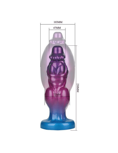 POWER MONSTERS - RIFT TITAN BICOLOR INFLATABLE FANTASY SILICONE DILDO 24 CM Ø 5 CM