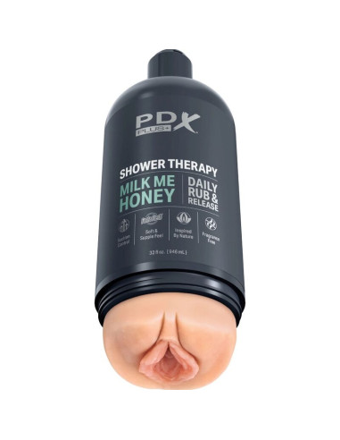 PDX PLUS - STROKER MASTURBATORIUS, DISKRETIŠKO DIZAINO MILK ME HONEY ŠAMPŪNO BUTELIS