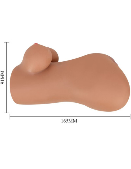 CRAZY BULL - Hannah dvigubas masturbatorius su makštimi ir išangės anumu, realistiškas mulatas