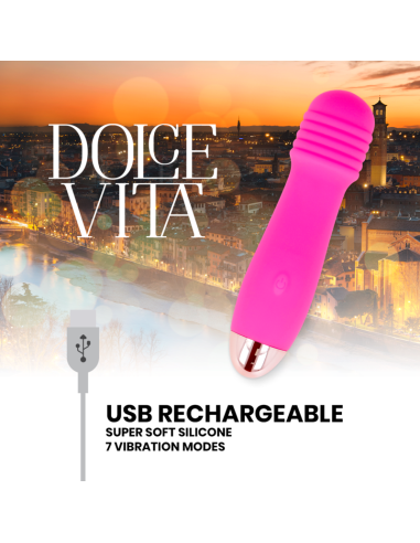 DOLCE VITA - ĮKRAUNAMAS VIBRUOJAMAS TRYS ROŽINIAI, 7 GREIČIAI