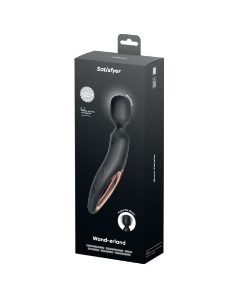 SATISFYER - WAND ERLAND VIBRATING MASSAGER BLACK