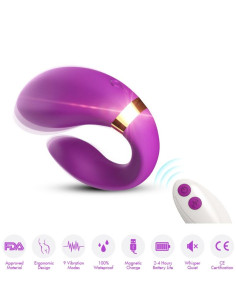 ARMONY - CRESCENT VIBRATOR FOR COUPLES REMOTE CONTROL PURPLE