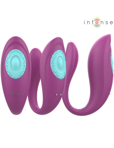 INTENSE - ANNIE U-SHAPED VIBRATOR AND STIMULATOR PURPLE REMOTE CONTROL