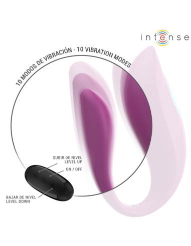 INTENSE - ANNIE U-SHAPED VIBRATOR AND STIMULATOR PURPLE REMOTE CONTROL