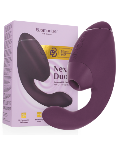 WOMANIZER - DUO NEXT DUAL CLITORAL and G-SPOT STIMULATOR DARK PURPLE