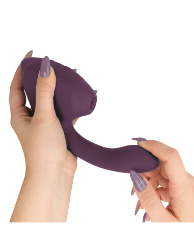 WOMANIZER - DUO NEXT DUAL CLITORAL irG-SPOTINIS STIMULIATORIAUS TAMSIAI VIOLETINIS