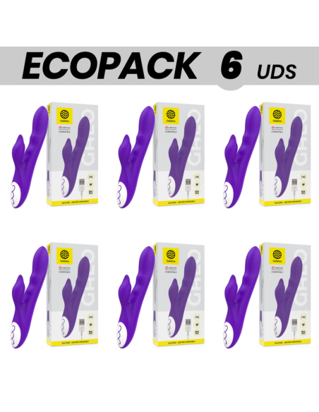 ECOPACK 6 VIENETAI - GALATEA GALO ALYVINĖS SPALVOS VIBRATORIUS, SUDERINAMAS SU WATCHME BELAIDE TECHNOLOGIJA