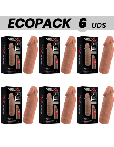 ECOPACK 6 UNITS - VIRILXL LIQUID SILICONE PENIS EXTENSION V5 BROWN