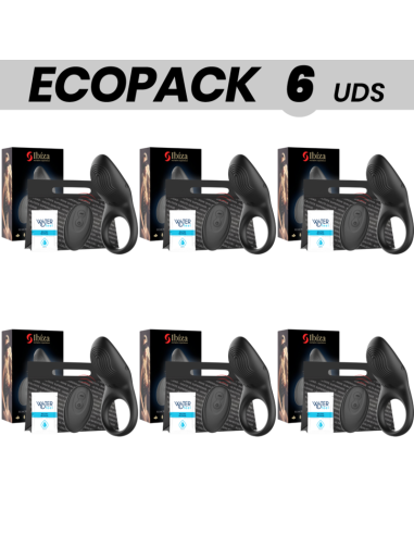 ECOPACK 6 VIENETAI - IBIZA NUOTOLINIO VALDYMO ŽIEDO VIBRATORIUS SU PILNU KONTAKTU