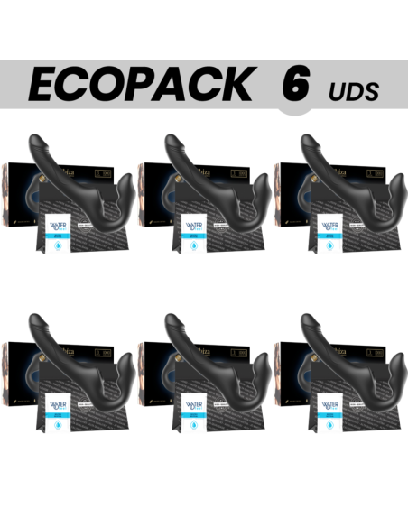 ECOPACK 6 VIENETAI - IBIZA NUOTOLINIO VALDYMO VIBRATORIUS BE DIRŽELIŲ, 3 VARIKLIAI, 1000 DERINIŲ