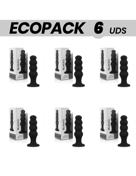 ECOPACK 6 VIENETAI - BLACKandSILVER SCOTT ANALINIS KAIŠTELIS PREMIUM SILICONE BLACK