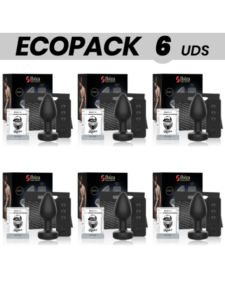 ECOPACK 6 VIENETAI - IBIZA NUOTOLINIO VALDYMO ANALINIS VIBRUOJAMAS KAIŠTUKAS, S DYDIS