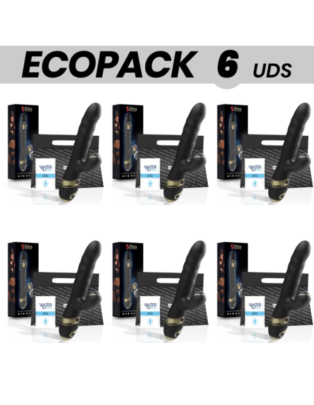 ECOPACK 6 VIENETAI - IBIZA VIBRATORIUS ANT ŽEMĖS IR AUKŠTYN KLITORIO SIURBIMAS