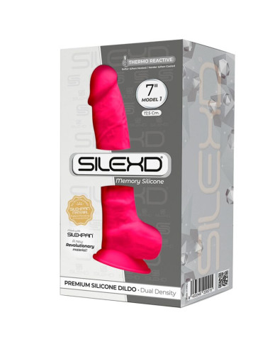 SILEXD - 1 MODELIO REALISTINIS PREMIUM KILMĖS SILEXPAN SILICONE FUCHSIA 17,5 CM