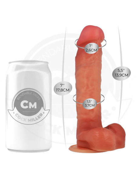 COCK MILLER - HYPERREALISTIC ARTICULABLE DILDO 17.8 CM