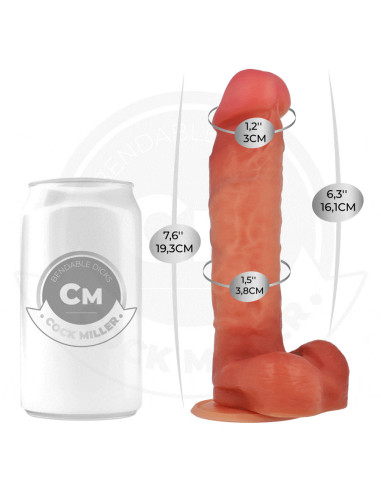 COCK MILLER - HIPERREALISTINIS ARTIKULIARIAI LIEKNAMAS DILDO 19,3 CM
