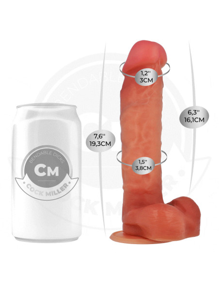 COCK MILLER - HYPERREALISTIC ARTICULABLE DILDO 19.3 CM