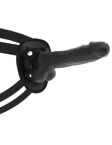 COCK MILLER - HARNESS SILICONE DENSITY ARTICULABLE COCKSIL BLACK 18 CM