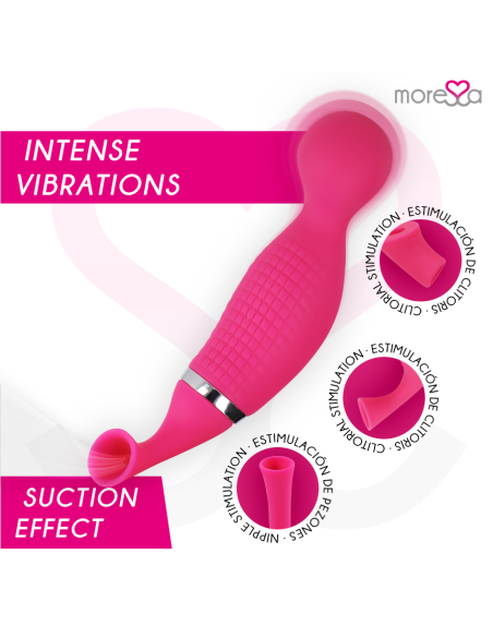 MORESSA - KIRK DUO SUCTION DAUGIAFUNKCIS MASAŽUOJAMASIS ĮKRAUNAMAS PREMIUM KLASĖS SILIKONIS