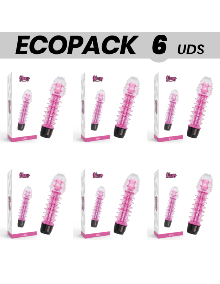ECOPACK 6 VIENETAI - GLOSSY AXEL VIBRATORIUS ROŽINIS