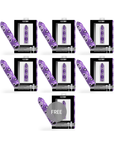 CUSTOM BULLETS - RECHARGEABLE SNAKE PURPLE MAGNETIC 10 INTENSITIES 6 1 FREE