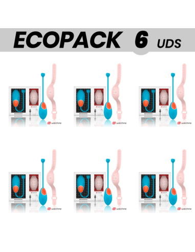 ECOPACK 6 UNITS - WEARWATCH EGG REMOTE CONTROL TECHNOLOGY WATCHME BLUE - PINK