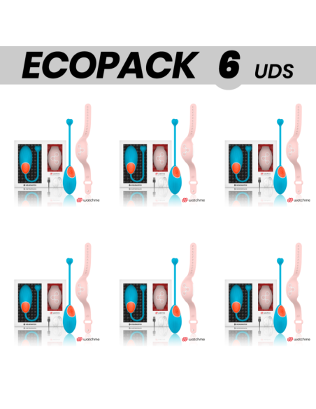 ECOPACK 6 UNITS - WEARWATCH EGG REMOTE CONTROL TECHNOLOGY WATCHME BLUE - PINK