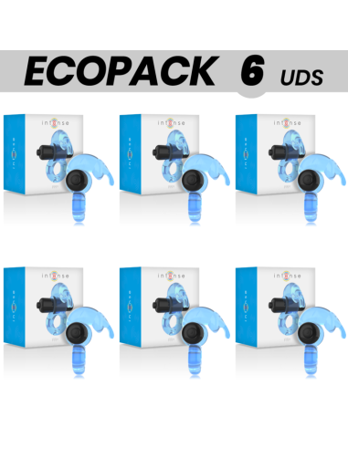 ECOPACK 6 VIENETAI - INTENSE FRY MĖLYNAS VIBRAVIRUOJANTIS ŽIEDAS