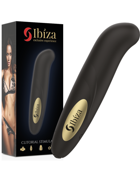 IBIZA - klitorio stimuliatorius su USB įkrovikliu, 10 vibracijos režimų, auksinis, 13 x 2,9