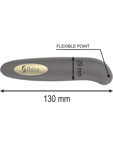 IBIZA - klitorio stimuliatorius su USB įkrovikliu, 10 vibracijos režimų, auksinis, 13 x 2,9