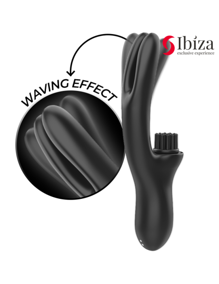 IBIZA - HI-TECH RABITT ŠEPETĖLIO DAUGIALĄSČIO KLITORIALINIS IR DVIGUBŲ BANGŲ VIBRATORIUS