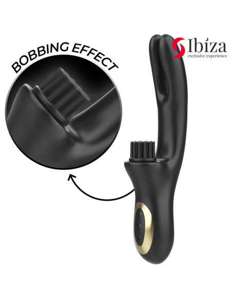 IBIZA - HI-TECH RABITT ŠEPETĖLIO DAUGIALĄSČIO KLITORIALINIS IR DVIGUBŲ BANGŲ VIBRATORIUS