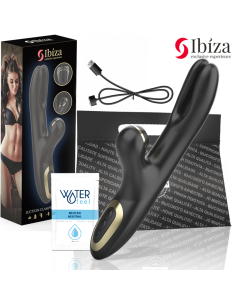 IBIZA - DVIGUBAS VIBRATORIUS SU UŽSPAUDŽIU, JUODAS