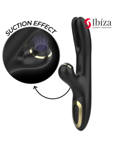 IBIZA - DVIGUBAS VIBRATORIUS SU UŽSPAUDŽIU, JUODAS 2