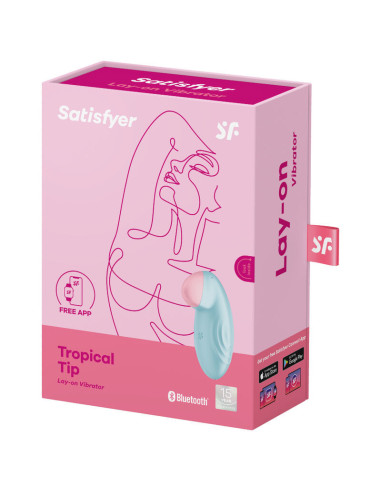 SATISFYER – „Tropical Tip“ uždedamas vibratorius, mėlynas