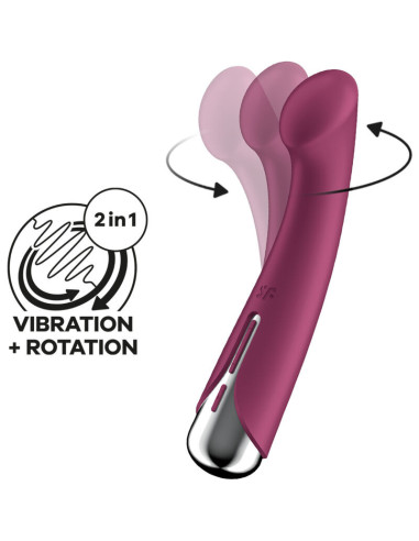 SATISFYER - SPINNING G-SPORT 1 ROTATOR VIBRATOR RED