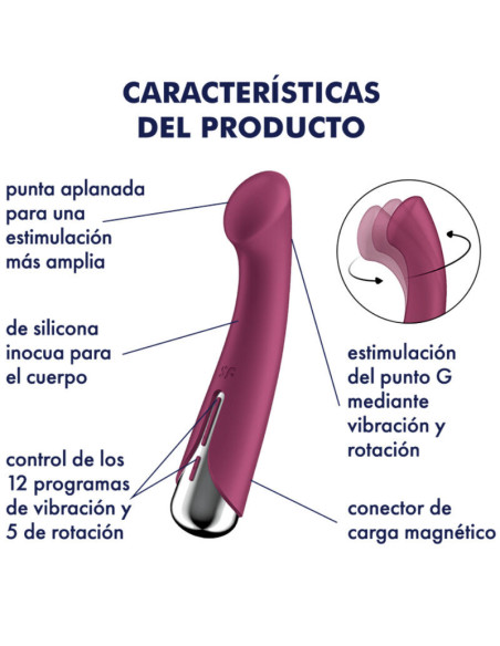 SATISFYER - SPINNING G-SPORT 1 ROTATOR VIBRATOR RED