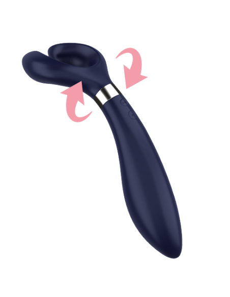 SATISFYER – BEGALINIS PRAMOGŲ DAUGIAVIBRATORIUS, 3 MĖLYNI
