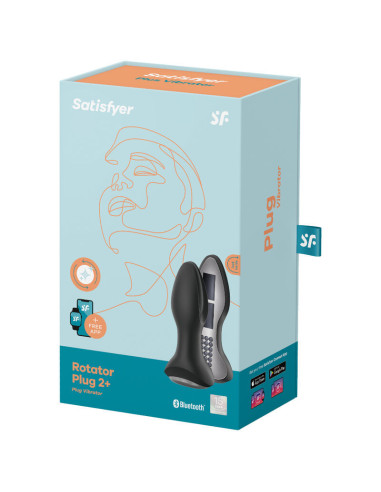 SATISFYER – „ROTATOR PLUG 2“ vibruojančio kištuko programėlė, juoda