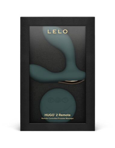 LELO HUGO 2 GREEN PROSTATOS MASAŽUOKLIS SU NUOTOLINIU VALDYMU