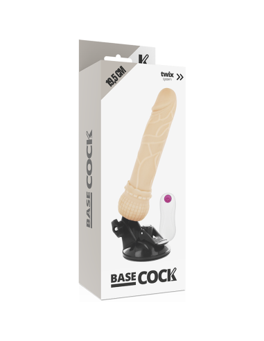 BASECOCK - REALISTIC VIBRATOR REMOTE CONTROL FLESH 19.5 CM -O- 4 CM