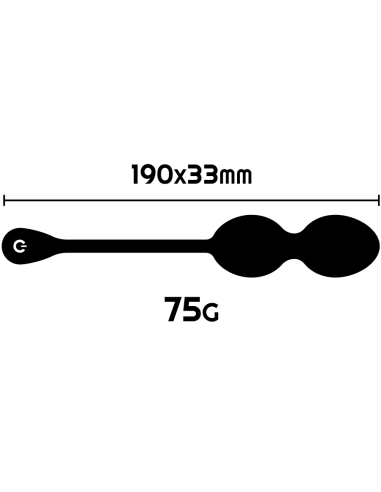RITHUAL - NISHA RECHARGEABLE VIBRATING KEGEL BALLS BLACK