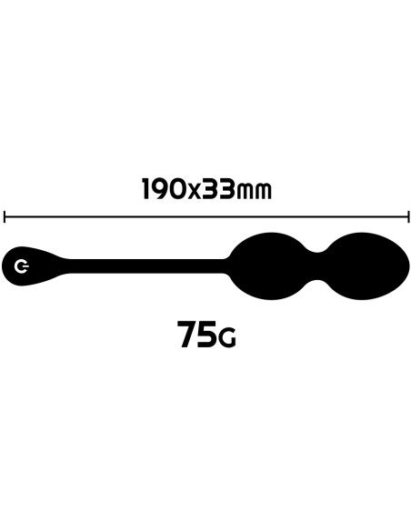 RITHUAL - NISHA RECHARGEABLE VIBRATING KEGEL BALLS BLACK