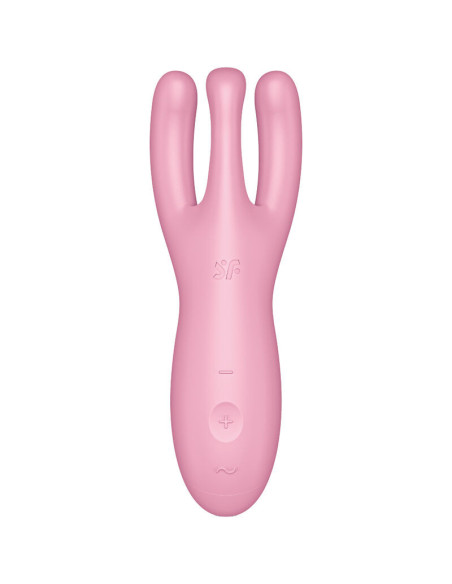 SATISFYER – TRIJŲ VIBRAVIMŲ PROGRAMĖLĖ, ROŽINIS