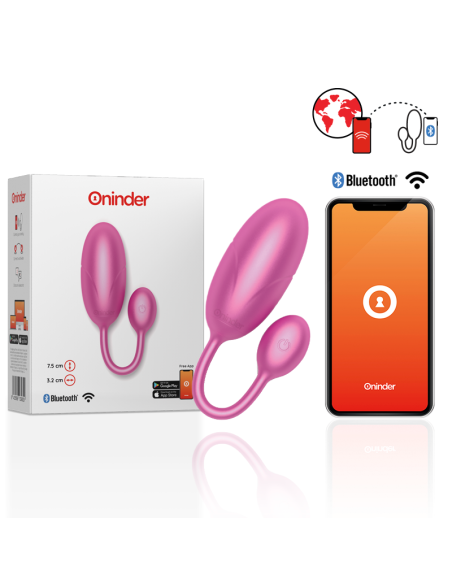 ONINDER - TOKIJO VIBRUOJAMAS KIAUŠINIS ROŽINIS 7,5 X 3,2 CM NEMOKAMA PROGRAMĖLĖ